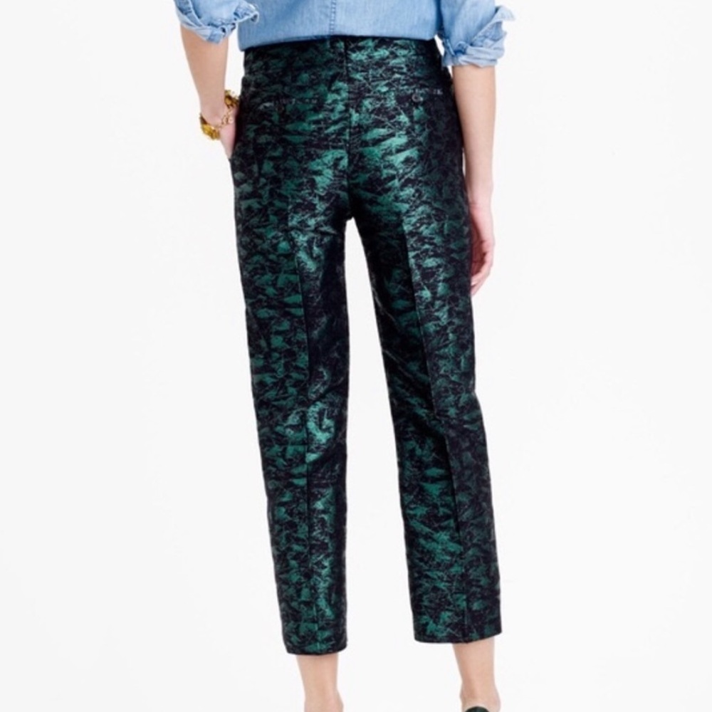 J. Crew evergreen jacquard patio pant - Picture 3 of 10